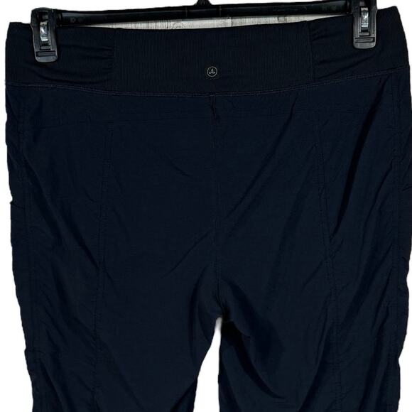 PrAna X-Large Koen Capris Pants Lightweight Shirring Hi-Rise Stretch Pockets - Picture 5 of 9